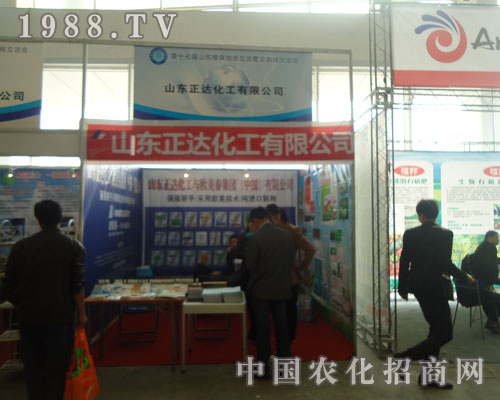 山東正達(dá)化工有限公司展位前人流不斷