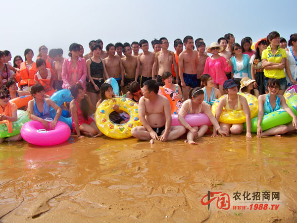 一起曬著日光浴