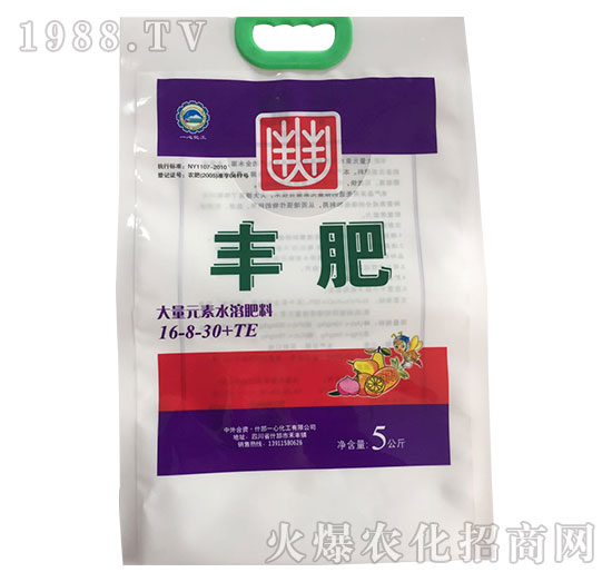 大量元素水溶肥料16-8-30+TE-豐肥-一心化工