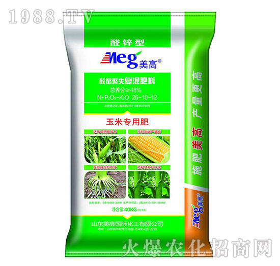 螯醛聚失復(fù)混肥料26-10-12（玉米專用肥）-美高