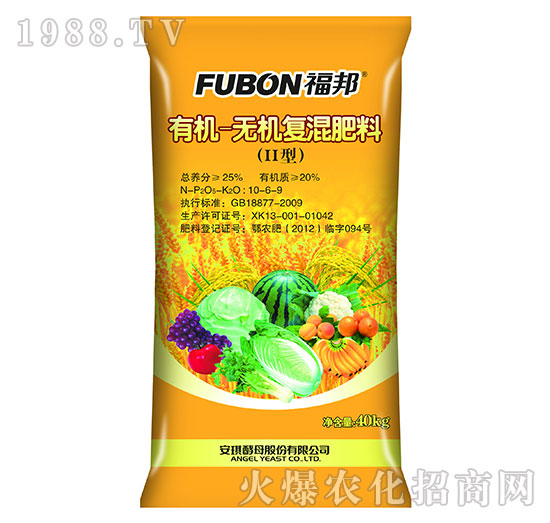 有機(jī)-無機(jī)復(fù)混肥料10-6-9-福邦-安琪