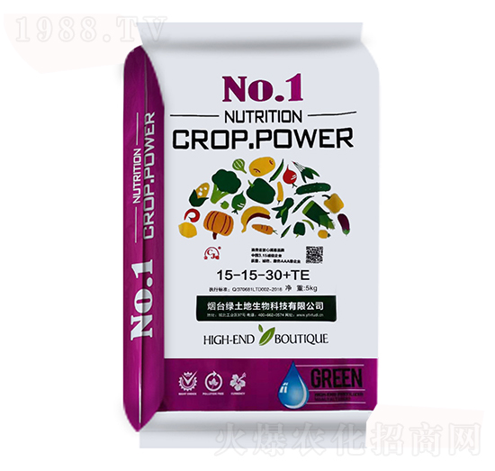 大量元素水溶肥15-15-30+TE-綠土地