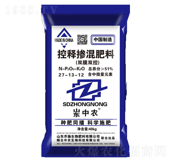 控釋摻混肥料27-13-12-齊施