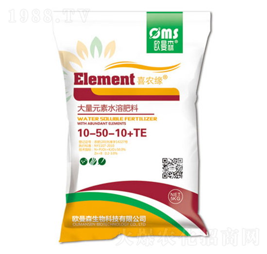 大量元素水溶肥料-10-50-10+TE-喜農(nóng)緣-歐曼森