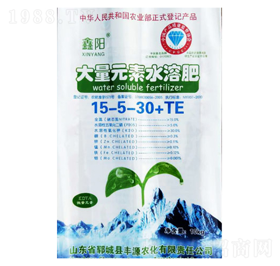 10kg大量元素水溶肥15-5-30+TE-鑫陽-煜源肥業(yè)