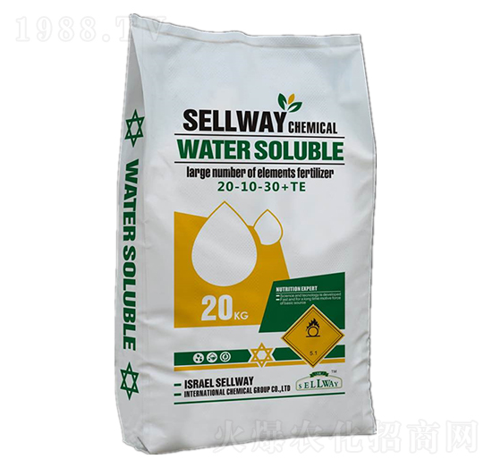 20kg大量元素水溶肥料20-10-30+TE-賽威生物