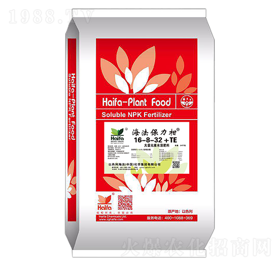 大量元素水溶肥料16-8-32+TE-海法保力柑-海法