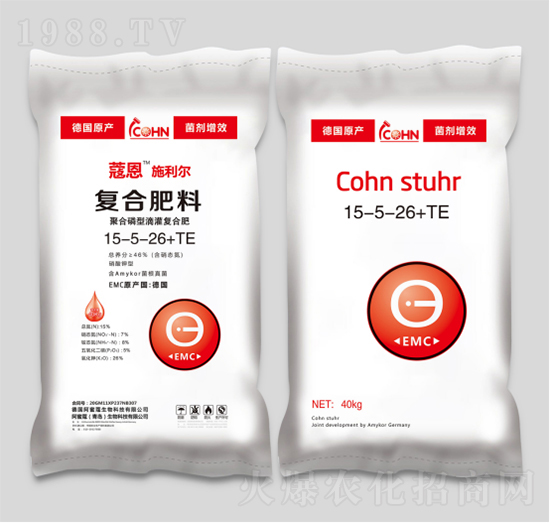 聚合磷型滴灌復(fù)合肥料15-5-26+TE-蔻恩施圖爾-阿蜜蔻