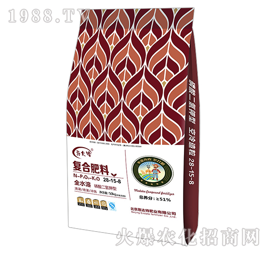 磷酸二氫鉀復(fù)合肥料28-15-8（50kg）-馬大哈
