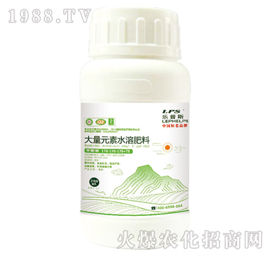 200ml平衡型大量元素水溶肥料170-170-170+TE-樂普施-嘉樂肥業(yè)