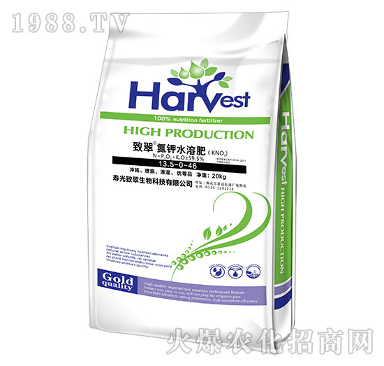 氮鉀水溶肥13.5-0-46-致翠生物