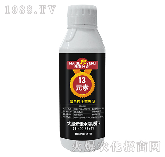 螯合態(tài)全營(yíng)養(yǎng)型大量元素水溶肥料65-400-55+TE-13元素-邁度葉夫