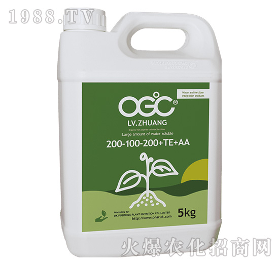 大量元素水溶肥料200-100-200+TE+AA-OGC·綠壯-陽光綠健