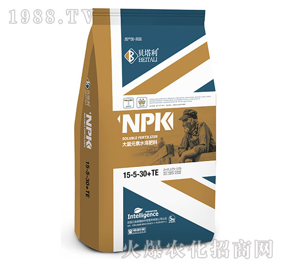 大量元素水溶肥料15-5-30+TE-貝塔利