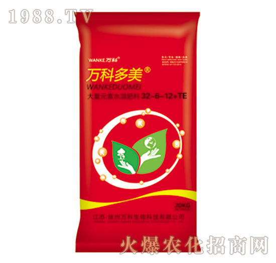 高氮配方大量元素水溶肥料32-6-12+TE-多美多-萬(wàn)科