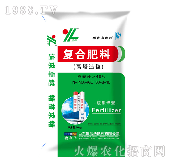 高塔造粒復(fù)合肥料30-8-10-龍昕-德爾沃