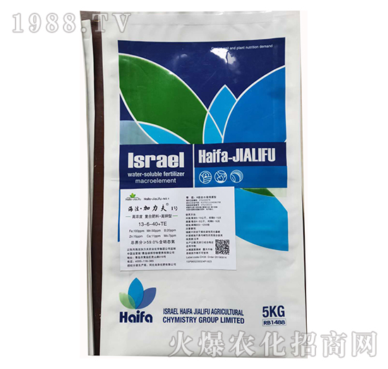 高鉀型復(fù)合肥料13-6-40+TE-海法加力夫1號-海法加力夫