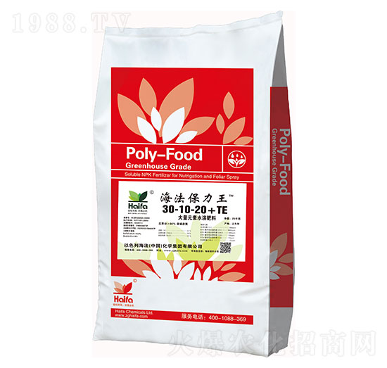 大量元素水溶肥料30-10-20+TE-海法保力王-海法