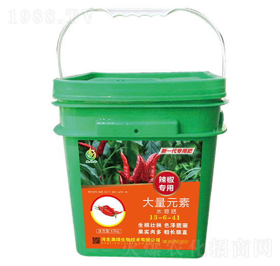 辣椒專用大量元素水溶肥13-6-41-奧綠生物