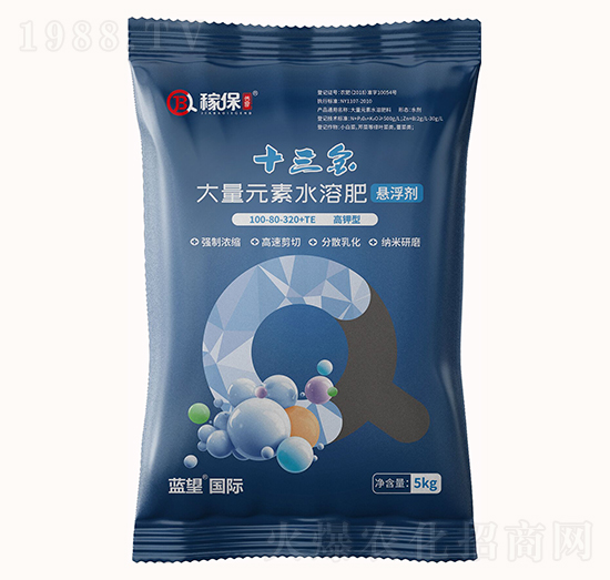高鉀型懸浮劑大量元素水溶肥100-80-320+TE-十三金-稼保