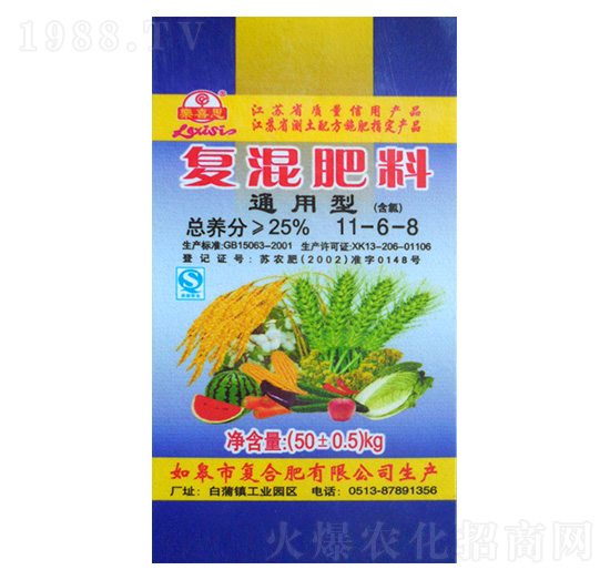 通用型復混肥料11-6-8-樂喜思-威爾盛