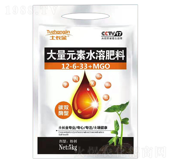 膨果高鉀型大量元素水溶肥料12-6-33+MGO-土長今-潤方