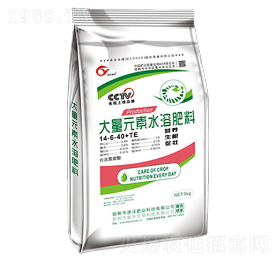 大量元素水溶肥料14-6-40+TE-康東肥業(yè)