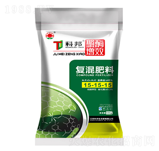 50kg硫基復(fù)混肥料15-15-15-聚酶增效-科邦