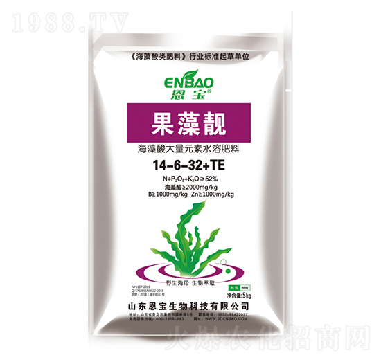 大量元素水溶肥14-6-32+TE-果藻靚-恩寶