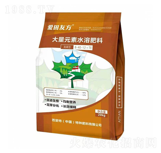 大量元素水溶肥8-40-12+TE-愛(ài)田友方-芭斐特