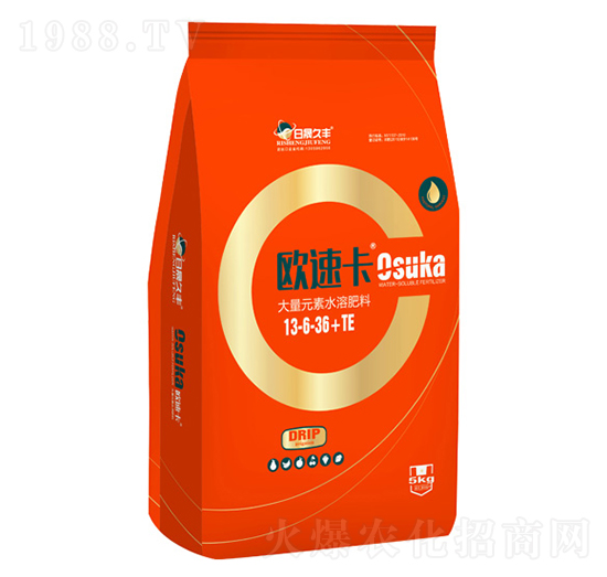大量元素水溶肥料13-6-36+TE-歐速卡-日晟久豐