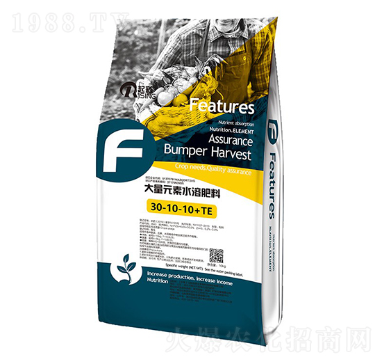 大量元素水溶肥料30-10-10+TE-起彩-英芳