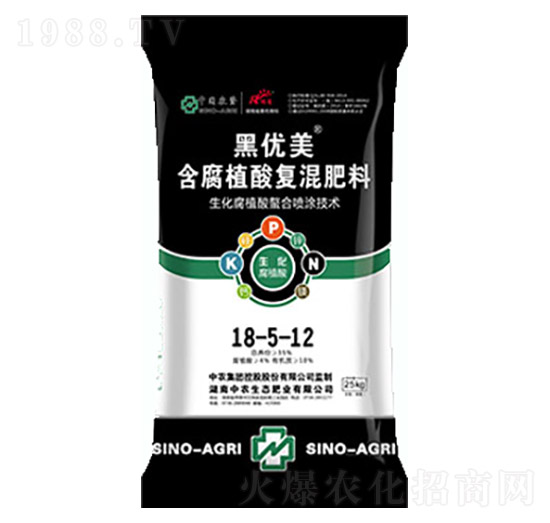 含腐植酸復混肥料18-5-12-黑優(yōu)美-中農(nóng)生態(tài)