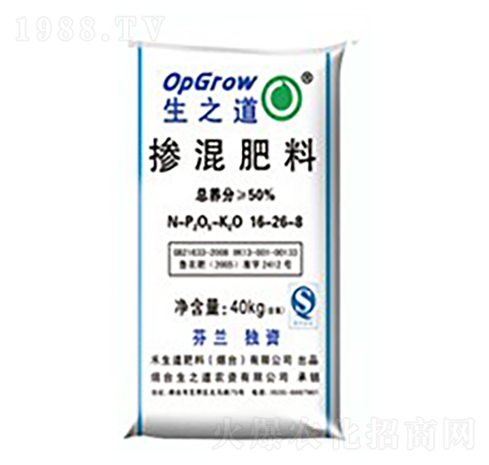 摻混肥料16-26-8-生之道