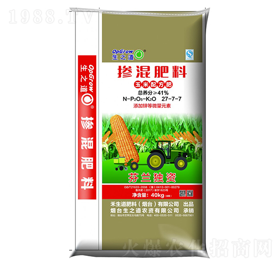 玉米配方肥摻混肥料27-7-7-生之道