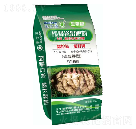 硫酸鉀型緩釋摻混肥料15-8-28-生之道