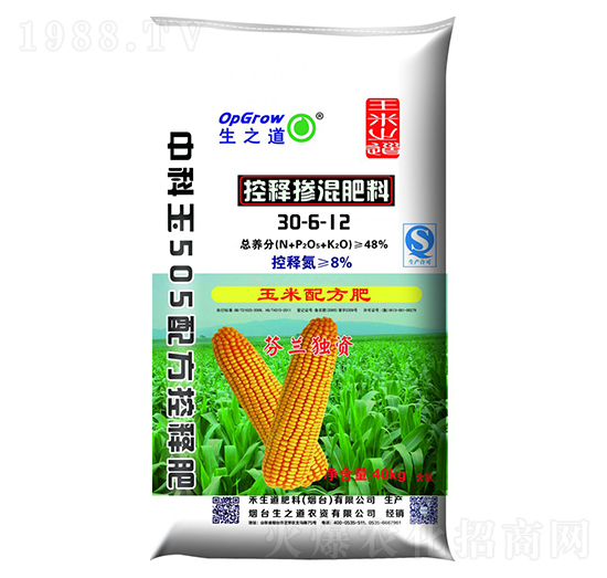 玉米配方肥控釋摻混肥料30-6-12-生之道