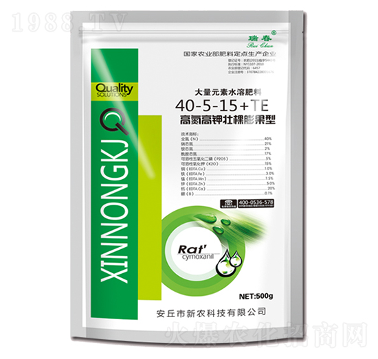 大量元素水溶肥料40-5-15+TE-瑞春-魯安新農(nóng)