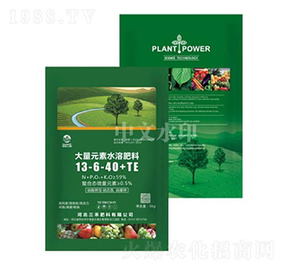 大量元素水溶肥料13-6-40+TE-中農(nóng)三禾