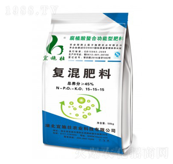 45%氯化鉀復(fù)混肥15-15-15-宜施壯