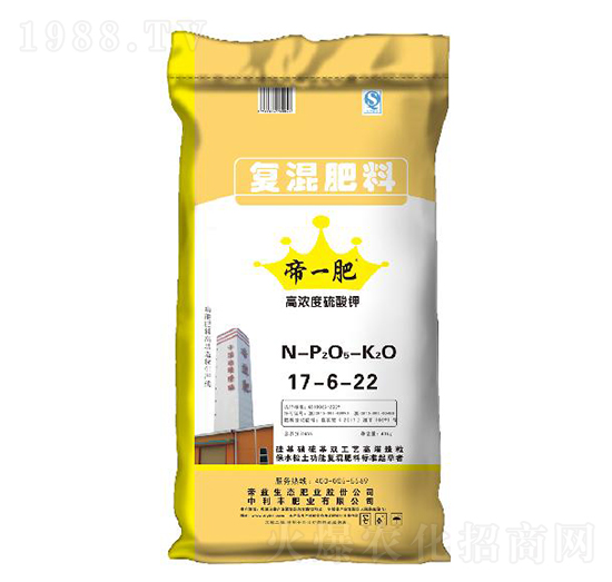 瓜果經(jīng)濟(jì)作物硅基硝硫基復(fù)混肥料17-6-22-帝一肥-帝益肥