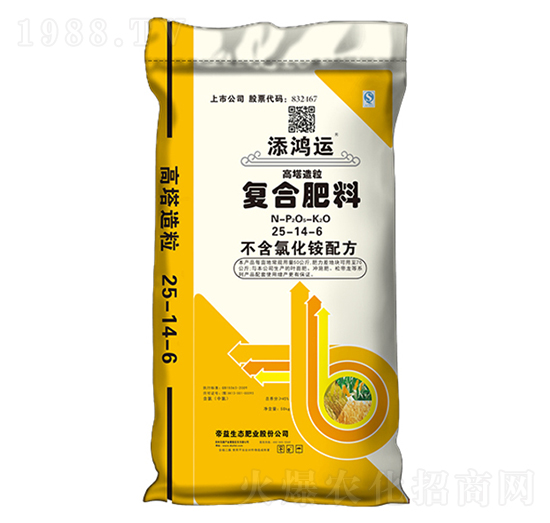 高塔造粒復(fù)合肥25-14-6-添鴻運(yùn)-帝益肥