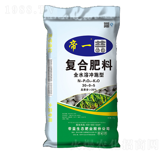 高塔全水溶復合肥料30-0-5-帝一蒜-帝益肥