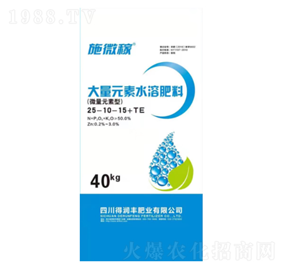 微量元素型大量元素水溶肥25-10-15+TE-施微稼-得潤(rùn)豐