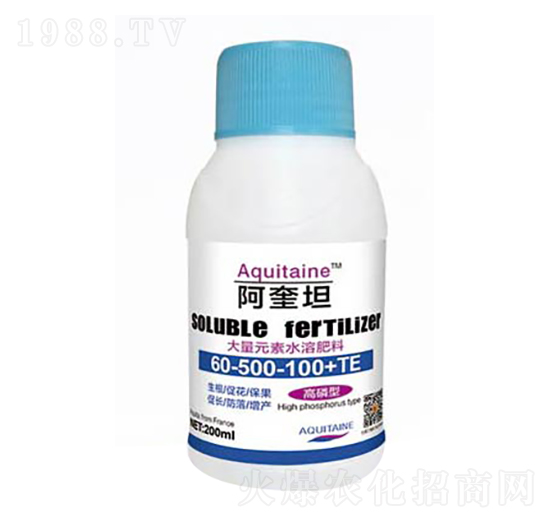 高磷型大量元素水溶肥60-500-100+TE-阿奎坦-瑞普生物