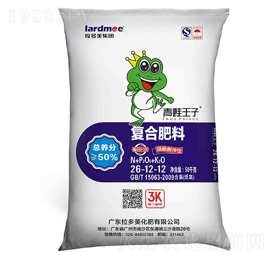 玉米專用復合肥料26-12-12-青蛙王子-拉多美