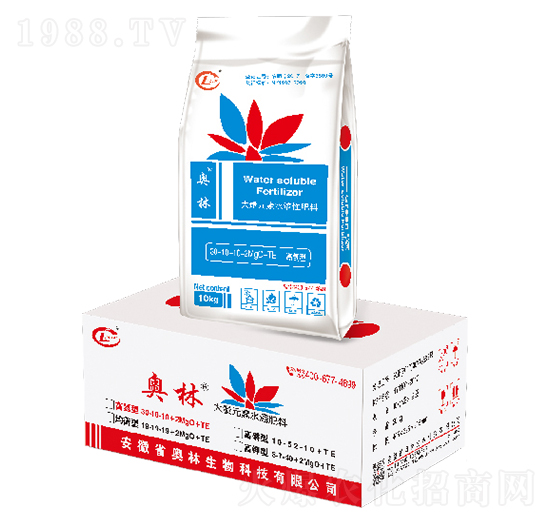 大量元素水溶肥料30-10-10+2MgO+TE-奧林生物