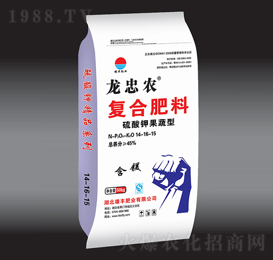 硫酸鉀果蔬型復(fù)合肥料14-16-15-龍忠農(nóng)-雄豐肥業(yè)