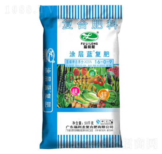 福涂層藍(lán)復(fù)肥16-0-9-福利龍
