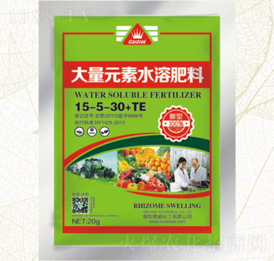 大量元素水溶肥料15-5-30+TE-佳實多-傲威